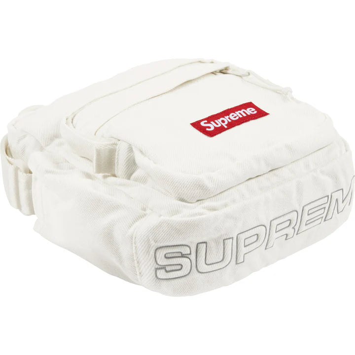 Supreme Denim Shoulder Bag (White)