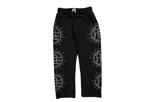Mixed Emotion Black Eclipse Rhinestone Sweats