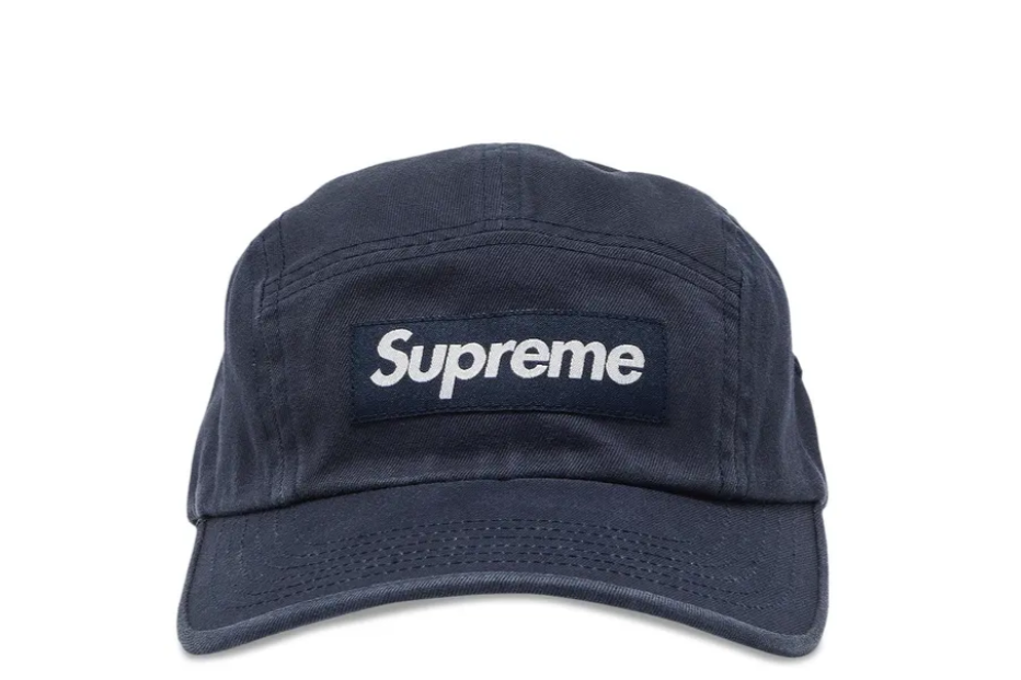 Supreme Washed Chino Twill Camp Cap (Navy)