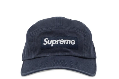 Supreme Washed Chino Twill Camp Cap (Navy)