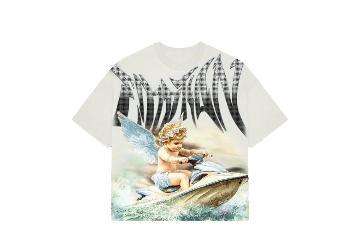 Mixed Emotion Jetski Rhinestone tee (Cream)
