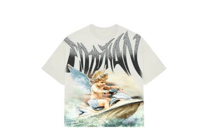 Mixed Emotion Jetski Rhinestone tee (Cream)
