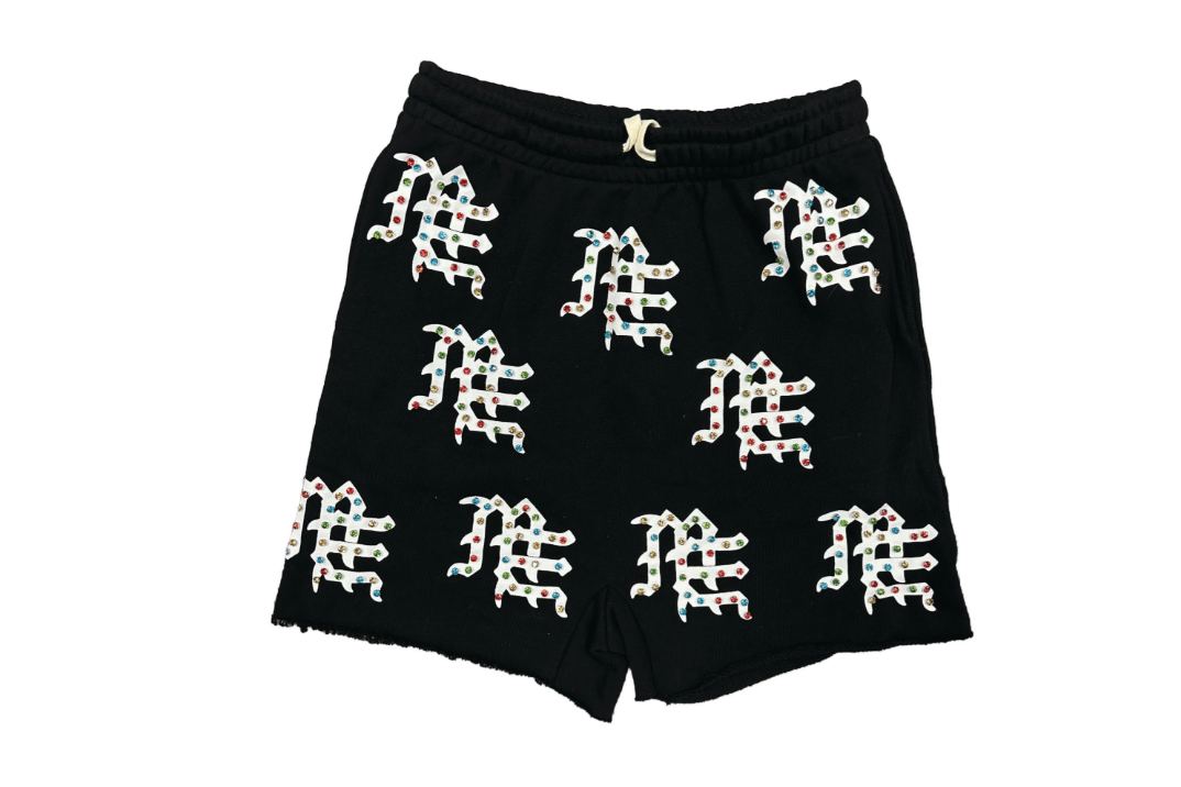 Mixed Emotion Black Logo Shorts