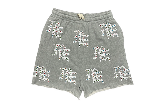 Mixed Emotion Grey Logo Shorts