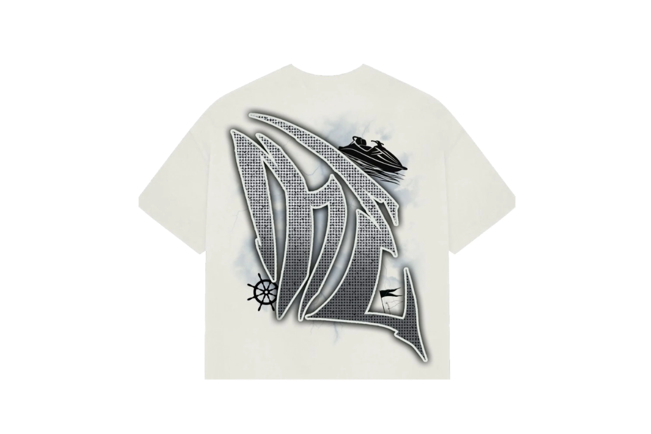 Mixed Emotion Jetski Rhinestone tee (Cream)